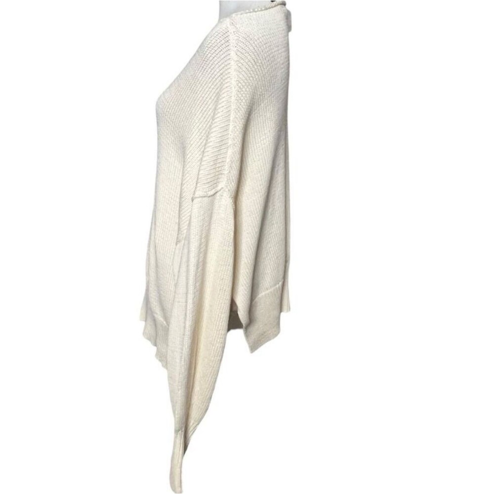 Theory Oversize Chunky Ecru Sweater Pullover with Slits Ivory cotton size small - Picture 9 of 13